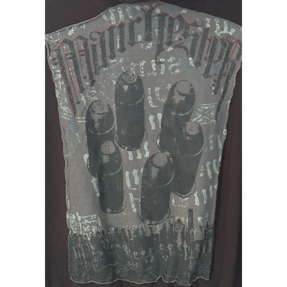 Y2K Manchester Grunge Alt Affliction Style Full Zip Hoodie Jacket Medium
